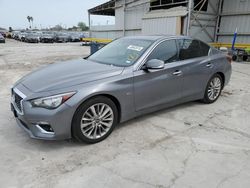 Salvage cars for sale from Copart Corpus Christi, TX: 2019 Infiniti Q50 Luxe