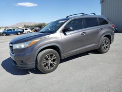 Salvage cars for sale at Las Vegas, NV auction: 2016 Toyota Highlander XLE
