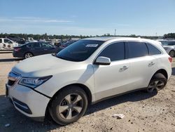 Salvage cars for sale from Copart Houston, TX: 2016 Acura MDX