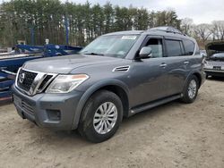 Salvage cars for sale at North Billerica, MA auction: 2017 Nissan Armada SV