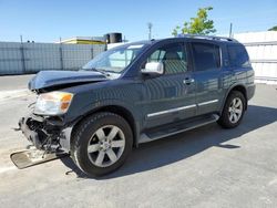 Salvage cars for sale at Antelope, CA auction: 2014 Nissan Armada SV