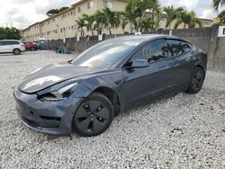 Salvage cars for sale from Copart Opa Locka, FL: 2021 Tesla Model 3