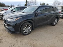 Salvage cars for sale from Copart Bowmanville, ON: 2022 Toyota Highlander Platinum