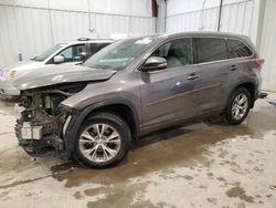 Salvage cars for sale from Copart Franklin, WI: 2015 Toyota Highlander XLE