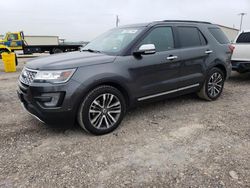Salvage cars for sale at Temple, TX auction: 2017 Ford Explorer Platinum
