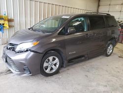 Salvage cars for sale from Copart Abilene, TX: 2019 Toyota Sienna LE