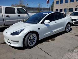 Salvage cars for sale at Littleton, CO auction: 2022 Tesla Model 3