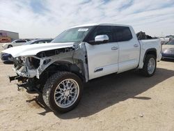 Salvage cars for sale from Copart Amarillo, TX: 2022 Toyota Tundra Crewmax Platinum