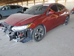 Nissan salvage cars for sale: 2021 Nissan Sentra SV