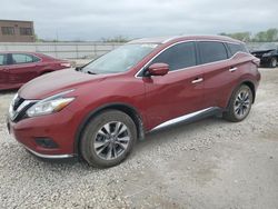 Salvage cars for sale at Kansas City, KS auction: 2015 Nissan Murano S