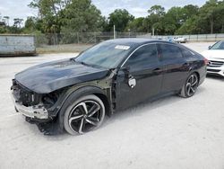 Salvage cars for sale from Copart Fort Pierce, FL: 2019 Honda Accord Sport