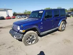 Jeep Wrangler salvage cars for sale: 2019 Jeep Wrangler Unlimited Sahara