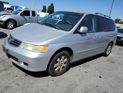 Salvage cars for sale at Hayward, CA auction: 2002 Honda Odyssey EXL
