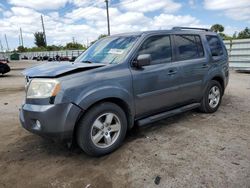 Salvage cars for sale at Miami, FL auction: 2011 Honda Pilot Exln