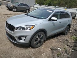 Salvage cars for sale from Copart West Mifflin, PA: 2016 KIA Sorento EX