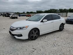 Salvage cars for sale at New Braunfels, TX auction: 2016 Honda Accord Sport