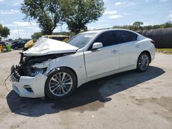 Salvage cars for sale from Copart Orlando, FL: 2018 Infiniti Q50 Pure