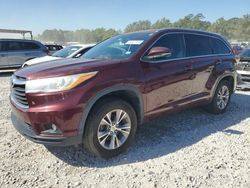 Salvage cars for sale from Copart Houston, TX: 2014 Toyota Highlander XLE