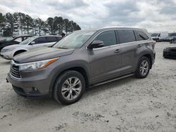 Salvage cars for sale at Loganville, GA auction: 2015 Toyota Highlander XLE