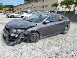 Salvage cars for sale from Copart Opa Locka, FL: 2016 Honda Civic LX