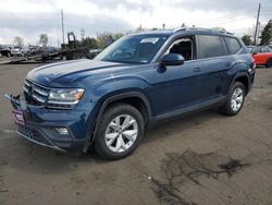 Salvage cars for sale at Denver, CO auction: 2018 Volkswagen Atlas SE