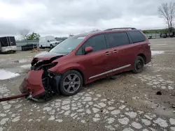 Salvage cars for sale from Copart Kansas City, KS: 2017 Toyota Sienna SE