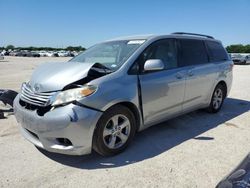 Salvage cars for sale at San Antonio, TX auction: 2015 Toyota Sienna LE