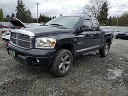 Salvage cars for sale from Copart Graham, WA: 2008 Dodge RAM 1500 ST