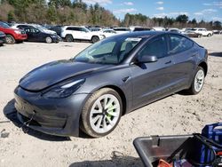 Salvage cars for sale from Copart Mendon, MA: 2022 Tesla Model 3