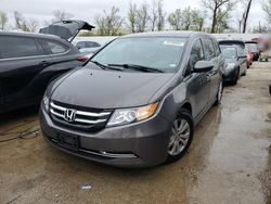 Salvage cars for sale at Bridgeton, MO auction: 2015 Honda Odyssey EX