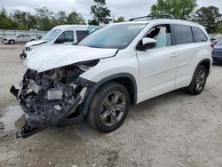 Salvage cars for sale from Copart Hampton, VA: 2018 Toyota Highlander Limited