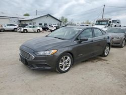 Salvage cars for sale from Copart Pekin, IL: 2018 Ford Fusion SE Hybrid
