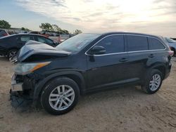 Salvage cars for sale from Copart Haslet, TX: 2015 Toyota Highlander LE
