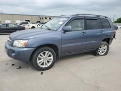 Salvage cars for sale from Copart Wilmer, TX: 2007 Toyota Highlander Hybrid