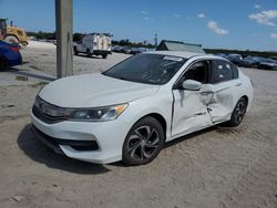 Salvage cars for sale at West Palm Beach, FL auction: 2017 Honda Accord LX
