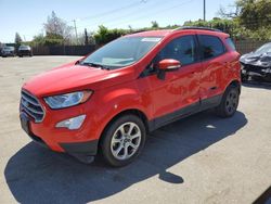 Salvage cars for sale at San Martin, CA auction: 2018 Ford Ecosport SE