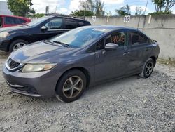 Salvage cars for sale at Opa Locka, FL auction: 2015 Honda Civic SE