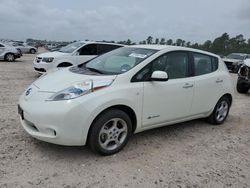 Salvage cars for sale at Houston, TX auction: 2011 Nissan Leaf SV