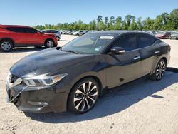 Salvage cars for sale at Houston, TX auction: 2016 Nissan Maxima 3.5S