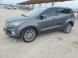 Salvage cars for sale at Temple, TX auction: 2017 Ford Escape Titanium