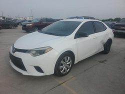 Salvage cars for sale at Grand Prairie, TX auction: 2014 Toyota Corolla L