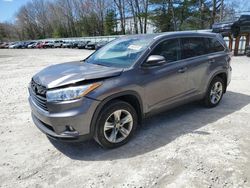 Salvage cars for sale at North Billerica, MA auction: 2015 Toyota Highlander Limited