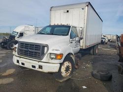 Salvage trucks for sale at Woodhaven, MI auction: 2002 Ford F650 Super Duty