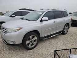 Salvage cars for sale at Temple, TX auction: 2013 Toyota Highlander Limited