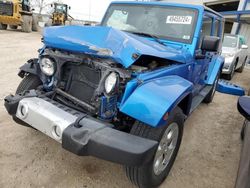 Jeep Wrangler salvage cars for sale: 2015 Jeep Wrangler Unlimited Sahara