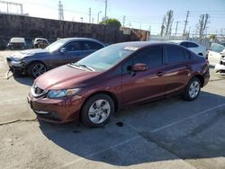 Salvage cars for sale from Copart Wilmington, CA: 2014 Honda Civic LX