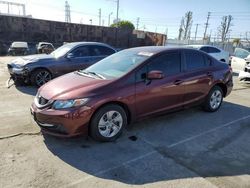 Salvage cars for sale at Wilmington, CA auction: 2014 Honda Civic LX