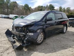 Salvage cars for sale from Copart Mendon, MA: 2015 Toyota Sienna LE