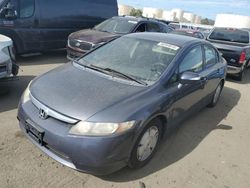 Salvage cars for sale at Martinez, CA auction: 2007 Honda Civic Hybrid