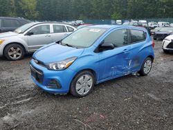 Salvage cars for sale at Graham, WA auction: 2017 Chevrolet Spark LS